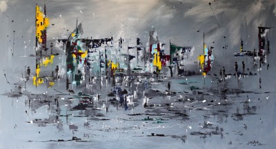 Vilijos M. tapyba, paveikslas „Pakeleiviai“